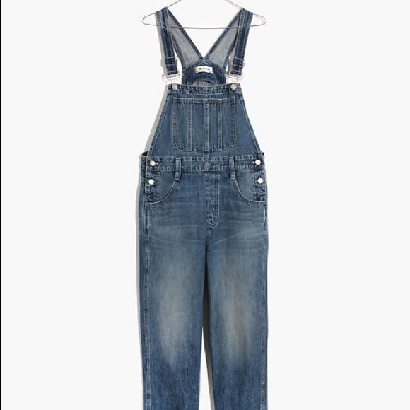 SOLD Madewell Straight Leg Overalls in Hickory Was - Picture 9 of 9